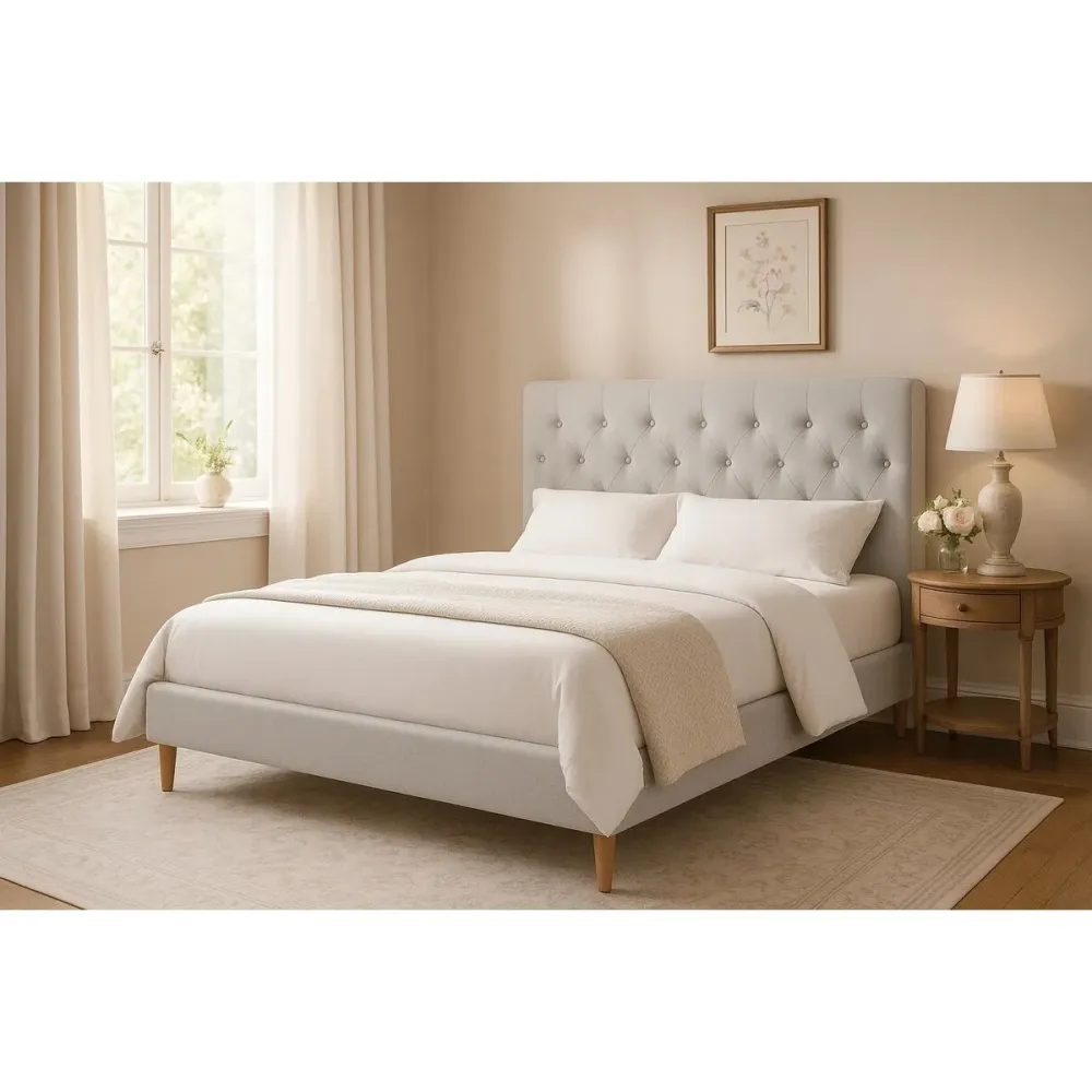 Letto Home ESPRIT Beige 170 X 219 X 104 CM