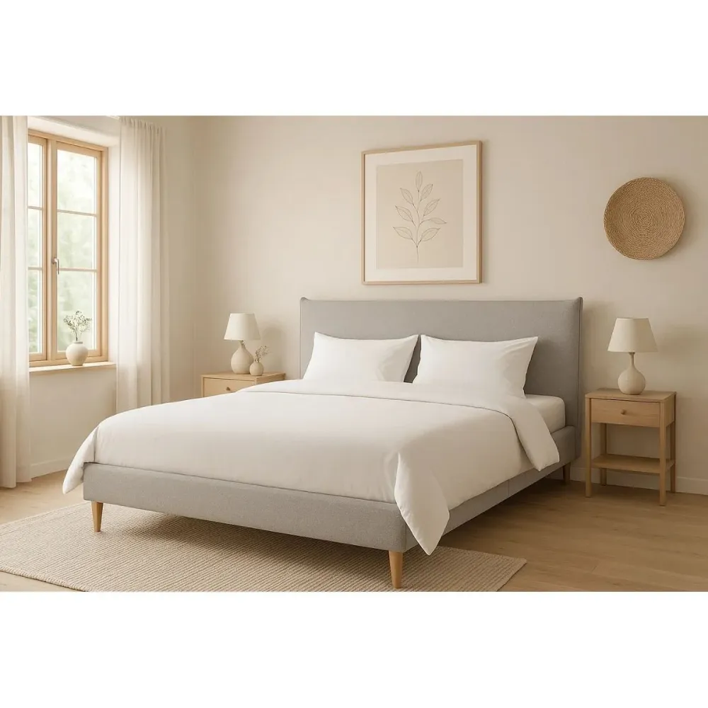 Letto Home ESPRIT Grigio chiaro 177 X 219 X 108 CM