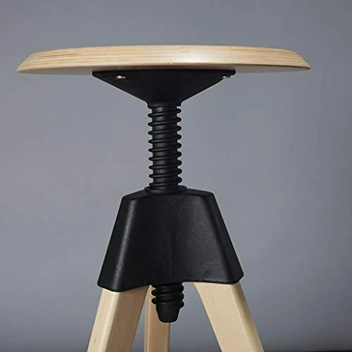 liangzishop Sgabello Bar Sgabello da Bar Legno e Metallo Sgabello da Bar Girevole Regolabile Altezza Stile Industriale per...