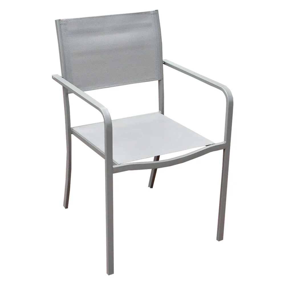 LIF - Sedia Acciaio Con Braccioli 'Albio' Tessuto Tortora COD. 6129280