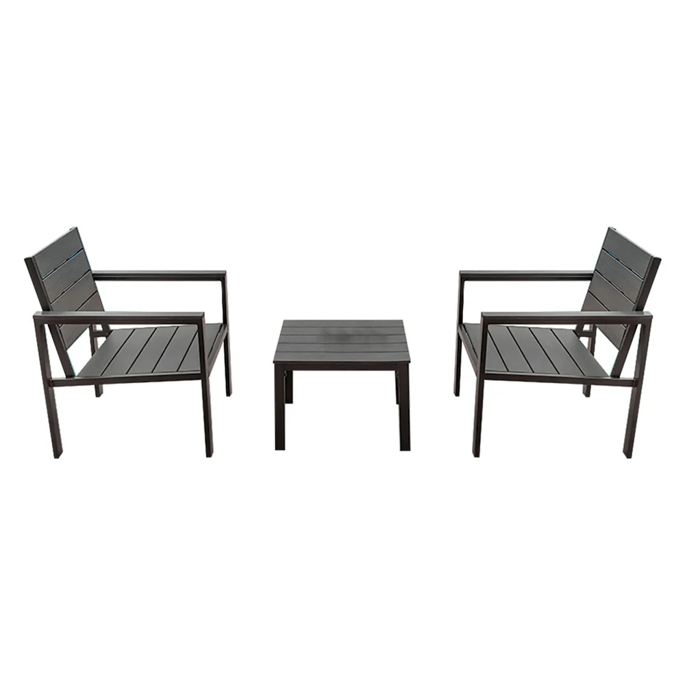 LIF - Set Giardino Effetto Polywood 'Orosei' Colore Nero COD. 6129993