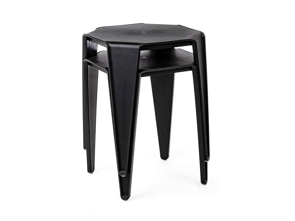 Linea camden sgabello nero 0730161