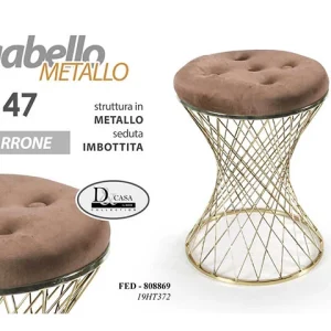 Linea fed sgabello 35x35x47 marrone 808869