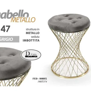 Linea fed sgabello 35x35x47cm grigio 808852