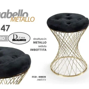 Linea fed sgabello 35x35x47cm nero 808838