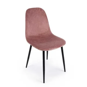 Linea irelia sedia velluto rosa 0733179