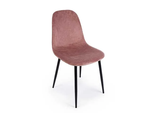Linea irelia sedia velluto rosa 0733179