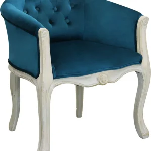 LIPSO - poltrona vintage velluto Blu Milani Home