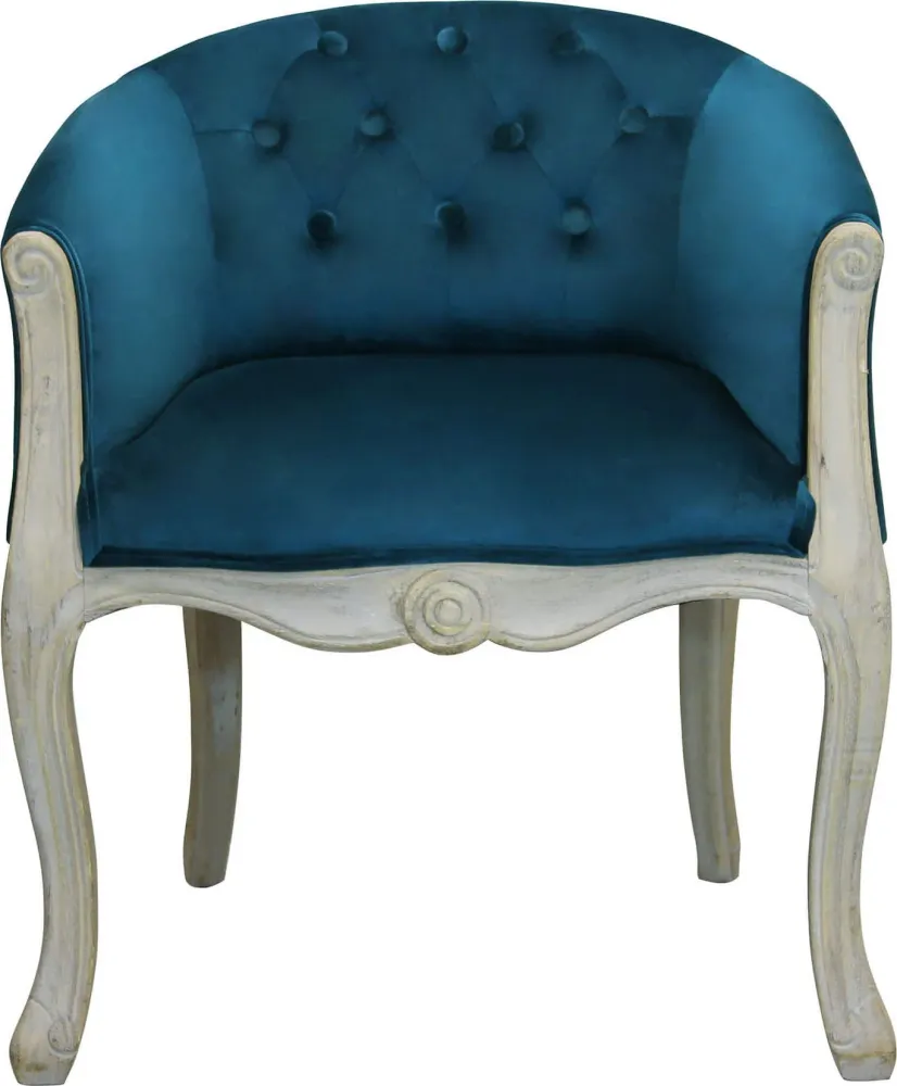 LIPSO - poltrona vintage velluto Blu Milani Home