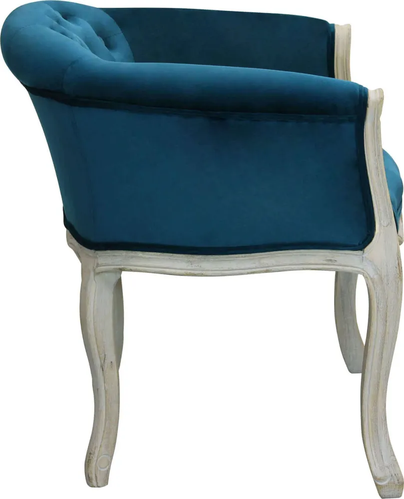 LIPSO - poltrona vintage velluto Blu Milani Home