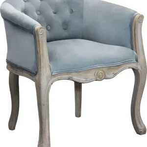LIPSO - poltrona vintage velluto Grigio Milani Home