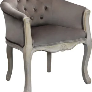 LIPSO - poltrona vintage velluto Taupe Milani Home