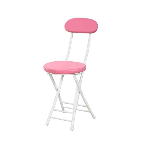 Sedie Pieghevoli 2 Pezzi Sgabello Pieghevole, Sgabello da Bar Con Schienale, Pieghevole Piccolo Sgabello Rotondo Portatile...