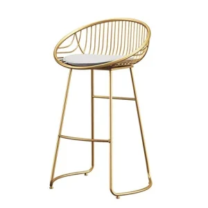 Sedie Pieghevoli Seggiola da Bar, Sgabello da Bar Moderno e Minimalista Sgabello Ferro Battuto, con Sedile Imbottito Grigi...