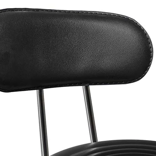 Bar Seggiovia con Schienale Pelle PU Rotondo Sgabello Sgabello Girevole con Poggiapiedi Sgabelli Alti da Bar con Ruote Reg...