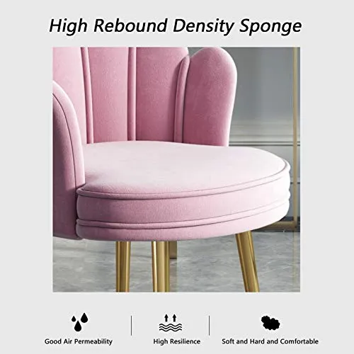 LIUD Sedie di 2 Sedie Sgabello per Tavolo da Trucco con Schienale Petalo Sedia da Reception Sedia Stile Nordico Adatta per...