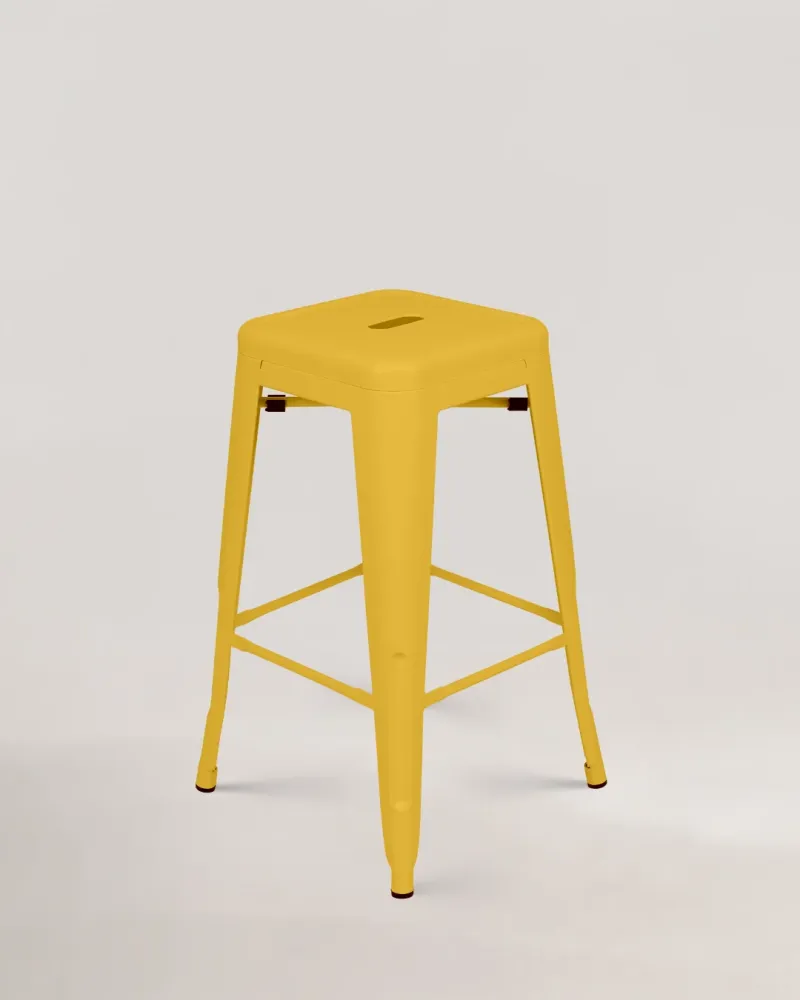 Lix Metal Counter Sgabello giallo