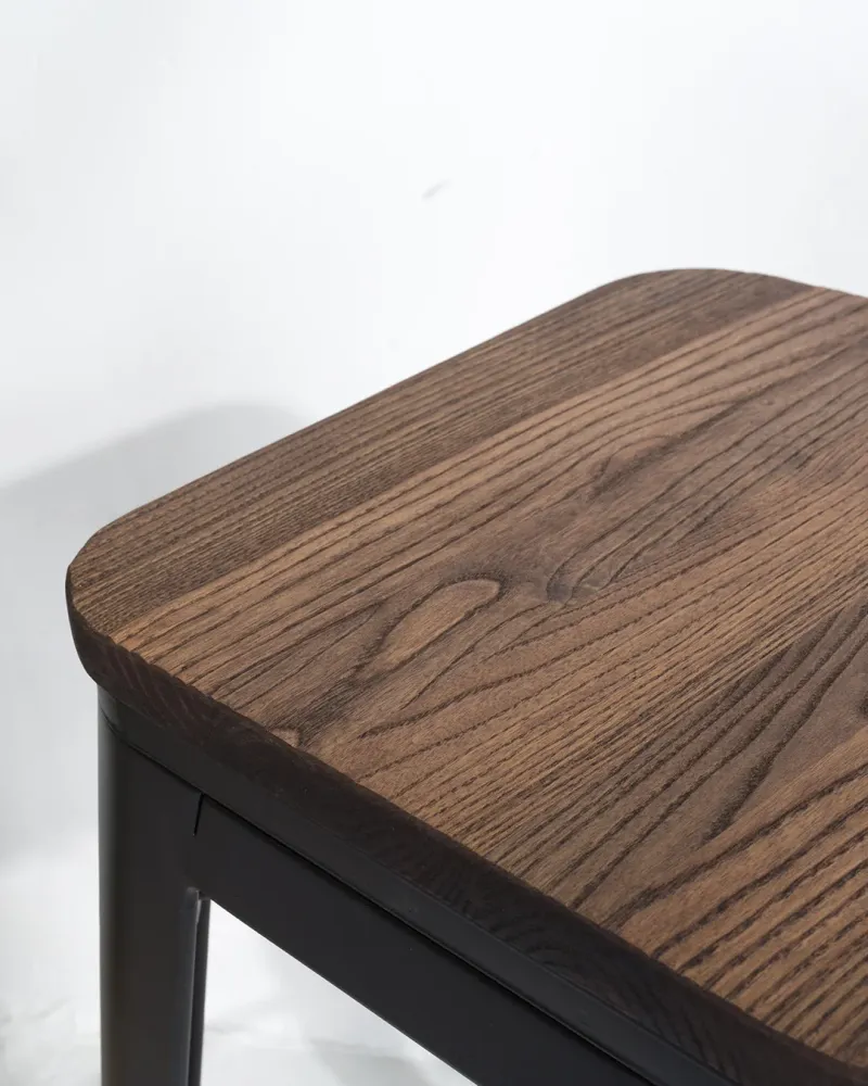 Lix Wood Counter sgabello nero