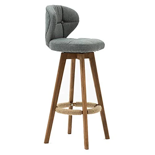 Sedia da Pranzo Sgabelli Alti Sgabelli da Bar Sedia da Bar Moderna e Semplice Legno massello, Eleganti sgabelli Alti, per...