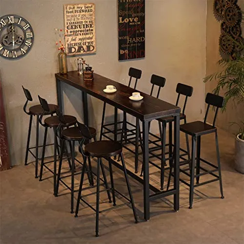 Sedia da Pranzo Sgabelli Alti Sgabelli da bar quadrato / rotondo / legno massello / seduta pelle PU con schienale e gamba...