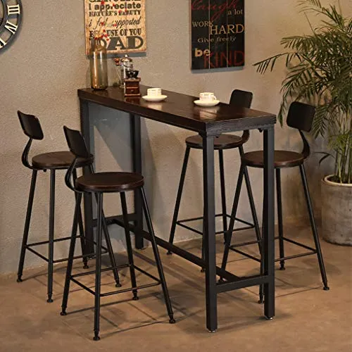 Sedia da Pranzo Sgabelli Alti Sgabelli da bar quadrato / rotondo / legno massello / seduta pelle PU con schienale e gamba...