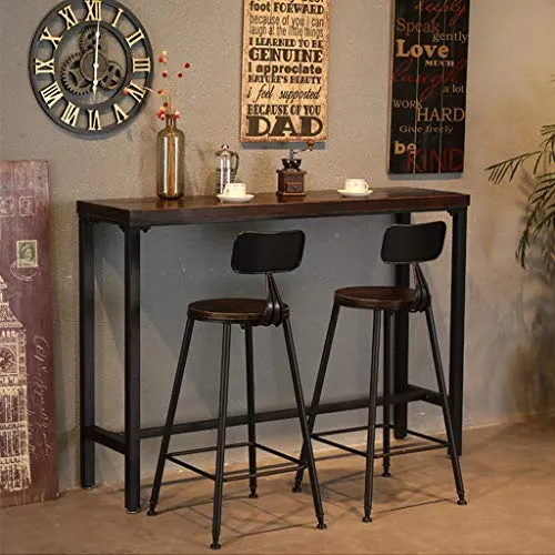Sedia da Pranzo Sgabelli Alti Sgabelli da bar quadrato / rotondo / legno massello / seduta pelle PU con schienale e gamba...