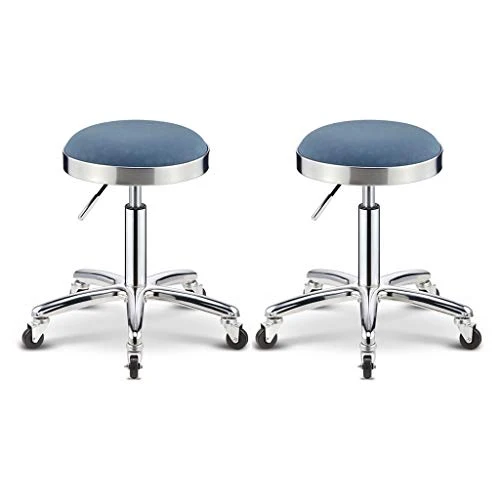 LIZIXH (2pcs) Sgabello da Bar, Sgabello Imbottito Pelle PU puleggia Otto Artiglio, Sollevamento Girevole (42-55 cm) Sgabel...
