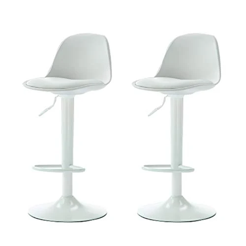 LIZIXH (2 Pezzi) sgabelli da Bar, sedie portalogricello Reception Minimalista scandinavo, sgabelli elevati Dipinti Bianchi...
