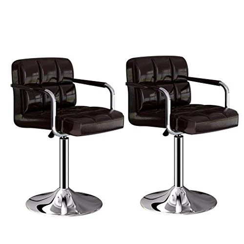 LIZIXH (2 pz) Sgabello da Bar, Sgabello sollevabile (H44-56 cm) Sgabello Alto, Sedia da Colazione Barre Semplice Girevole,...