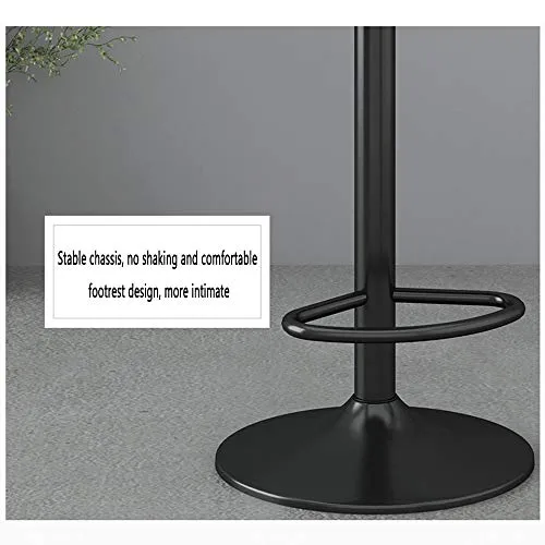 LJFYXZ Sgabelli da bar Sgabello da colazione cucina Design moderno Sgabello alto velluto Regolabile altezza 65-80 cm per C...