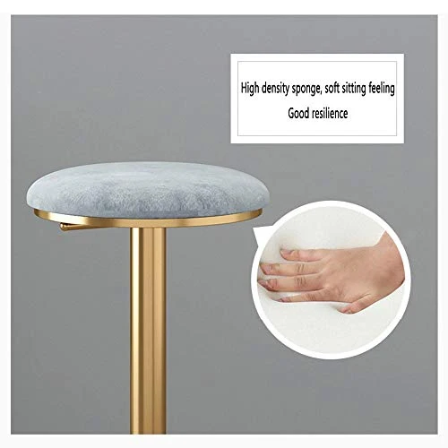 LJFYXZ Sgabelli da bar Sgabello da colazione cucina Design moderno Sgabello alto velluto Regolabile altezza 65-80 cm per C...