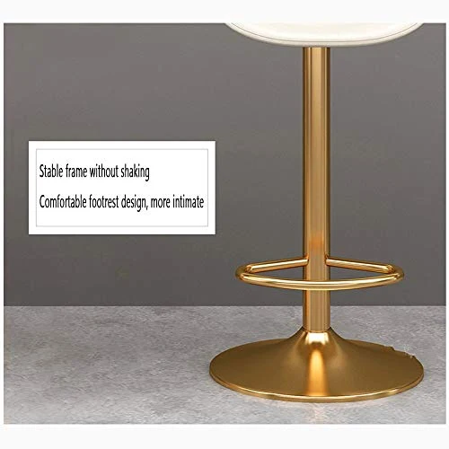 LJFYXZ Sgabelli da bar Sgabello da cucina girevole 360 ° Regolabile altezza PU Sgabelli da bar Pub Counter Cornice metalli...