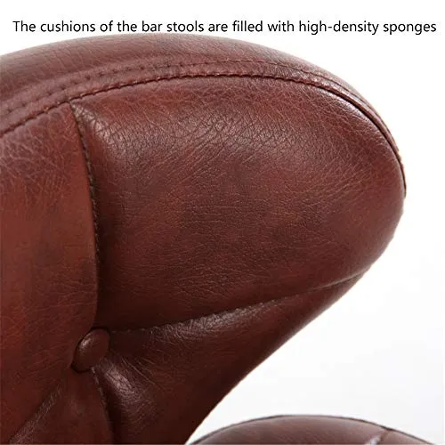 Ljings Sedia con Schienale Imbottito per Sedute Ergonomiche, Pub Barstool Patio Barstool Sedie Pub con Schienale, per Sala...
