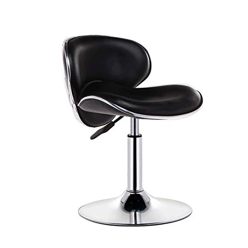 Ljings Sedie Girevoli Regolabili con Sgabelli Posteriori, Pelle PU con Base Cromata, per Massaggi Salone Spa per Il Viso,Nero