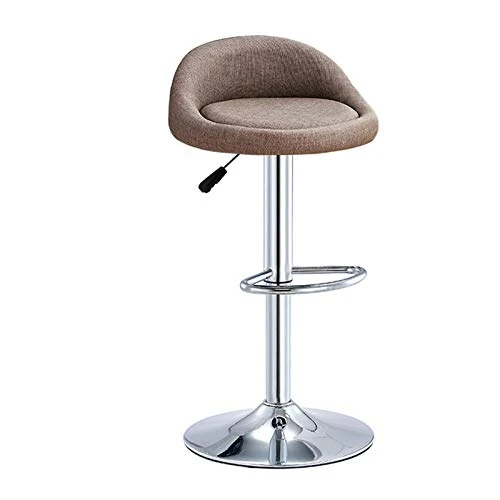 Ljings Sgabelli da Bar Regolabili, Sedia da Bar Girevole, Base Metallo Contemporanea, con Schienale Arrotondato E Base Cro...