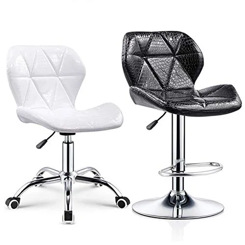 Ljings Sgabelli da Bar Sedie da Bar Regolabili Altezza, Sedia Imbottita con Schienale Medio per Sedute Ergonomiche, con Po...