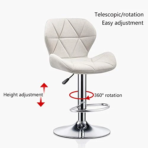 Ljings Sgabelli da Bar Sedie da Bar Regolabili Altezza, Sedia Imbottita con Schienale Medio per Sedute Ergonomiche, con Po...