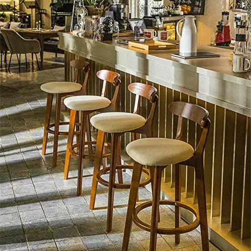 Ljings Sgabello Moderno, Sgabello Bar Pub Sgabello Bar Patio Sedie Pub con Schienale, Altezza Bancone Cucina Pub, Colori M...