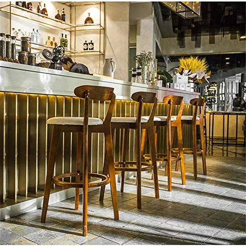Ljings Sgabello Moderno, Sgabello Bar Pub Sgabello Bar Patio Sedie Pub con Schienale, Altezza Bancone Cucina Pub, Colori M...