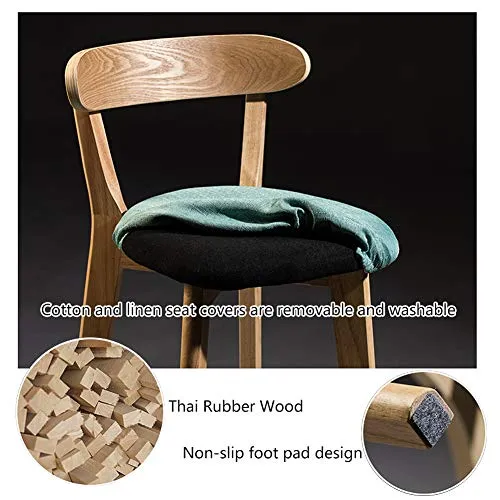 Ljings Sgabello Moderno, Sgabello Bar Pub Sgabello Bar Patio Sedie Pub con Schienale, Altezza Bancone Cucina Pub, Colori M...