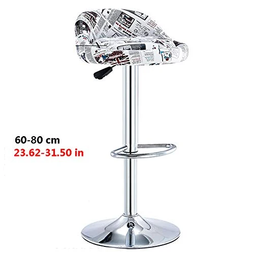 LJJ Sgabelli da Bar Cucina Sedia, Alta da Sala Pranzo Regolabile e Girevole 360° con Schienale Poggiapiedi per Bar,Cucina,...