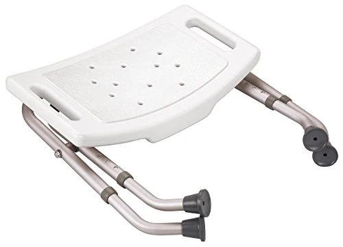 LOMOS Sgabello per Doccia e Vasca da Bagno, Pieghevole e Regolabile Altezza, Colore Bianco