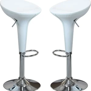 LORRAINE - set di 2 sgabelli alti metallo Bianco Milani Home
