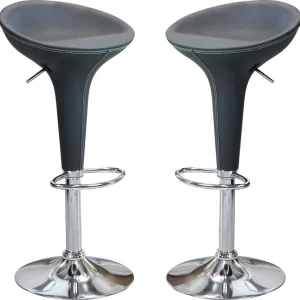 LORRAINE - set di 2 sgabelli alti metallo Grigio Milani Home