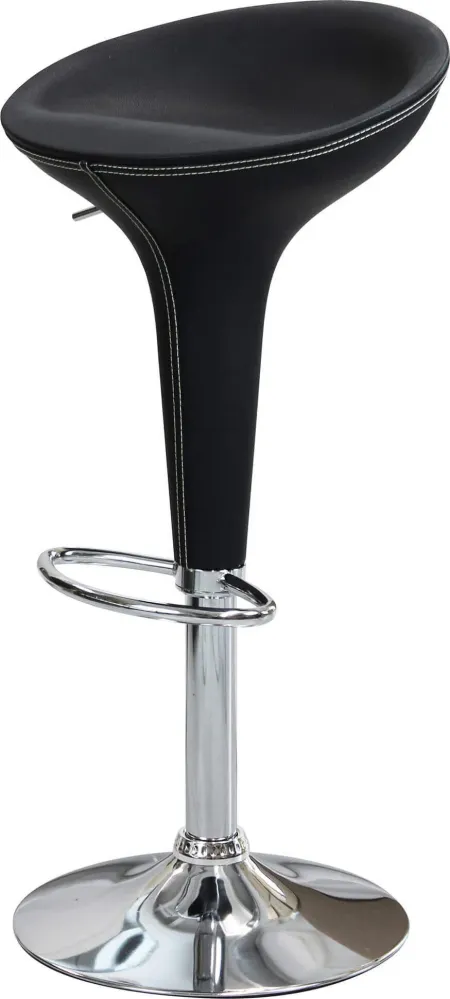LORRAINE - sgabello moderno da bar e sala da pranzo Nero Milani Home