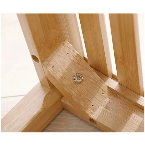 bambù Impermeabile Panchina, Doccia Sgabello, Conservazione Organizzatore Ecologia Antiscivolo Deadweight 250kg con Ripian...
