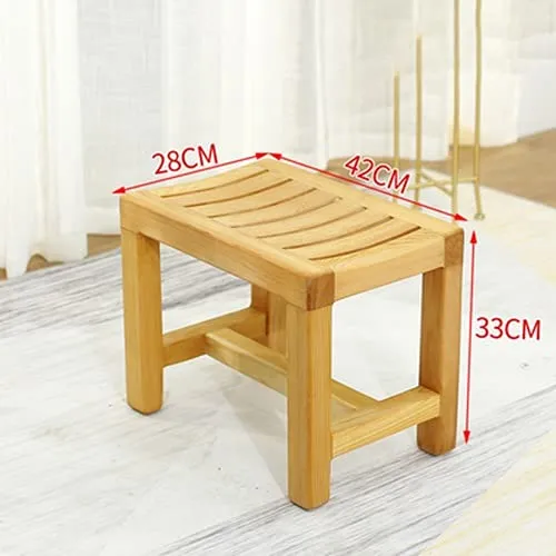 Sgabelli da Bagno, Panca per Doccia, bambù Bagno Termale Poggiapiedi Sedile da Bagno Impermeabile Prova di umidità 150kg p...
