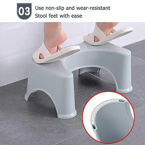 LTINN Poggiapiedi per WC, manufatto accovacciato, Sgabello accovacciato Domestico, Sgabello accovacciato ausiliario per Ba...