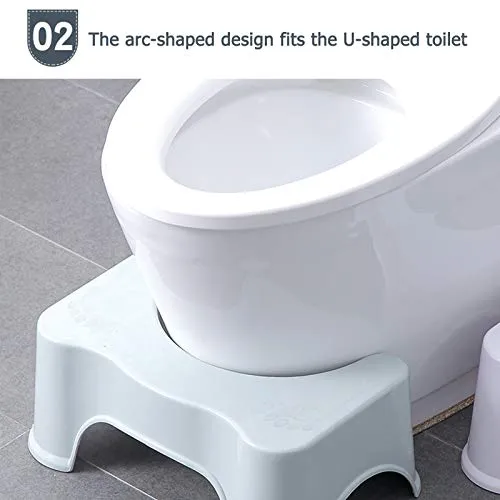 LTINN Poggiapiedi per WC, manufatto accovacciato, Sgabello accovacciato Domestico, Sgabello accovacciato ausiliario per Ba...