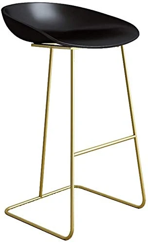 LTPY Sedia da Bar nordica Sgabello Ferro battuto Dorato - Seggiolone con Schienale Semplice Stile Europeo - Bar Domestico...